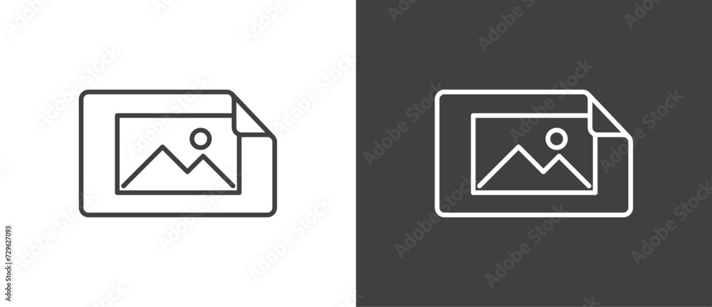 Image files icon. Landscape photo image icon. Gallery icon vector illustration. Gallery, image, picture symbol, photo signs. Picture vector icon in black and white background. Image files icon. Landscape photo image icon. Gallery icon vector illustration. Gallery, image, picture symbol, photo signs. Picture vector icon in black and white background.