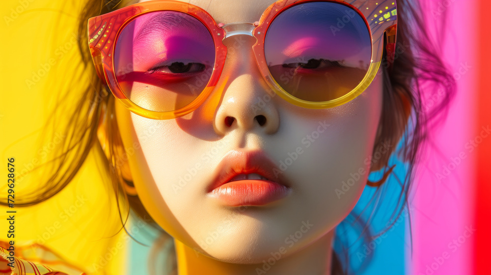 asian girl with big eye glasses. Portrait of attractive cheerful girl wearing large funky pink specs. Asian girl with cool big glasses. asian girl with big eye glasses. Portrait of attractive cheerful girl wearing large funky pink specs. Asian girl with cool big glasses.