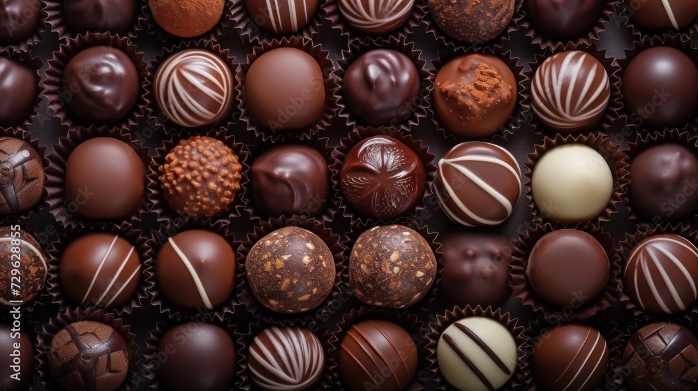 a close up of a box of chocolates with a lot of chocolates on the side of the box and a lot of chocolates on the side of the box. a close up of a box of chocolates with a lot of chocolates on the side of the box and a lot of chocolates on the side of the box.