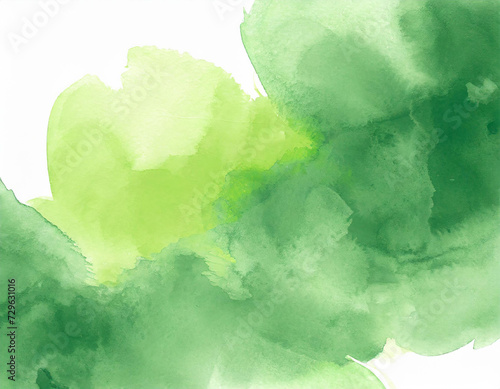 Green watercolor abstract background for your design. Abstract h
