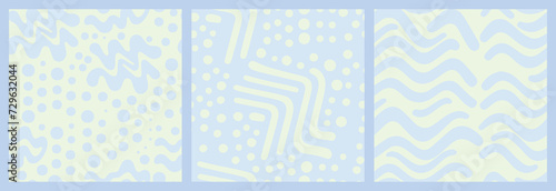 Seamless pattern. Abstract smooth circles and stripes. Oil.