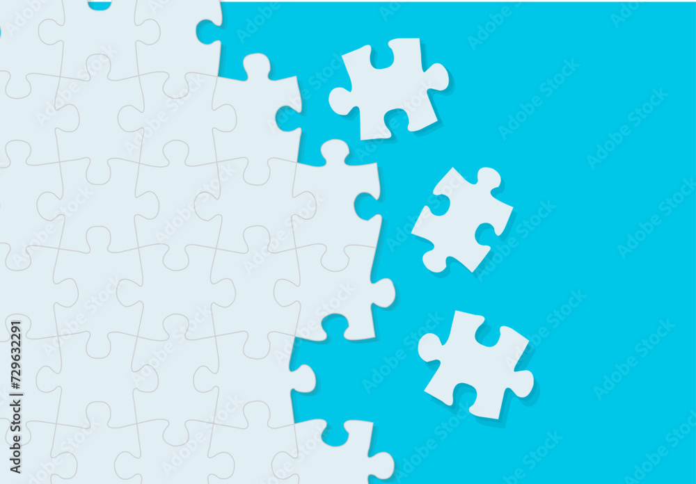 Obraz premium Puzzle Texture With Blue Background
