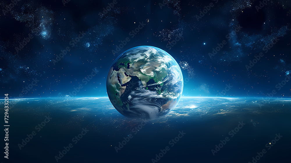 Obraz premium Space galaxy background, 3D illustration of nebulae in the universe
