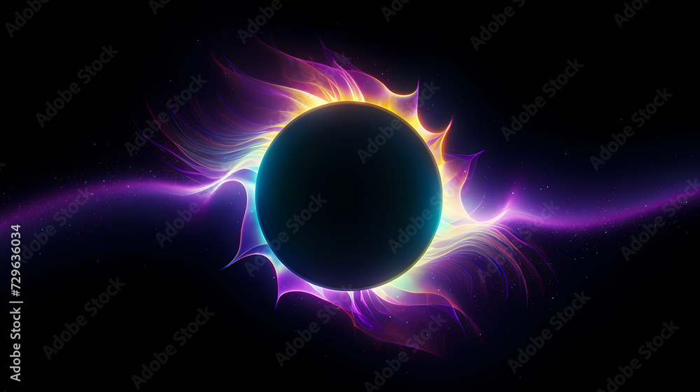 Obraz premium Space galaxy background, 3D illustration of nebulae in the universe