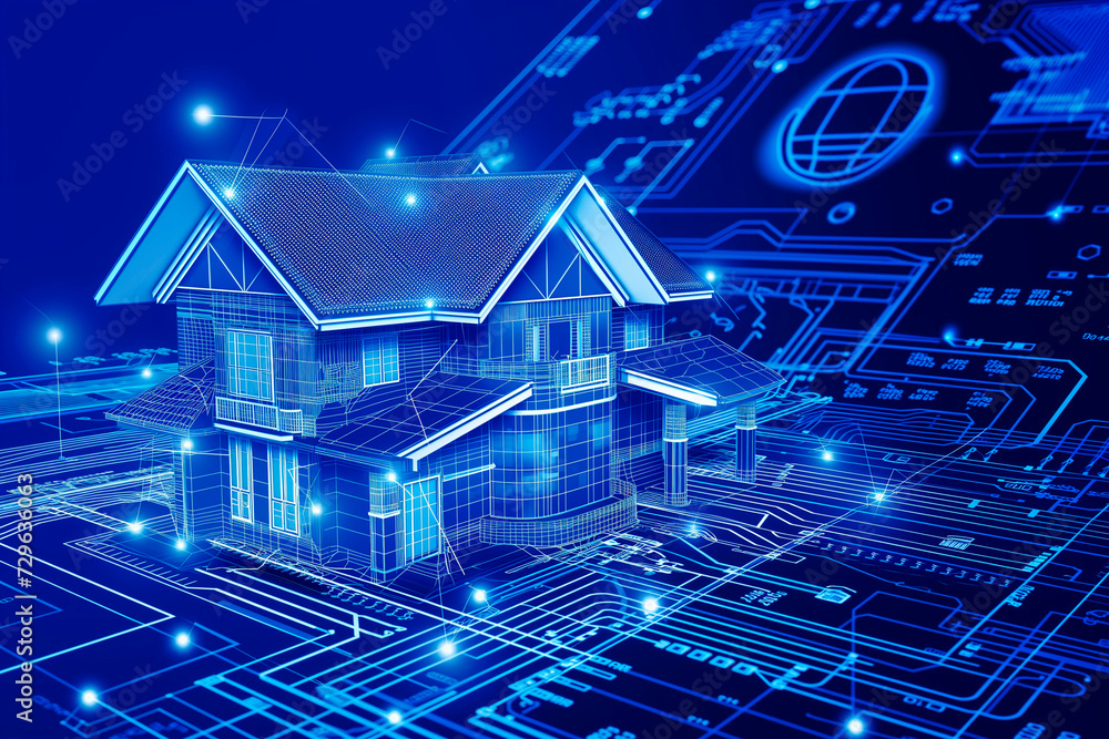 Fototapeta premium latest generation of smart homes dubbed the smart grid