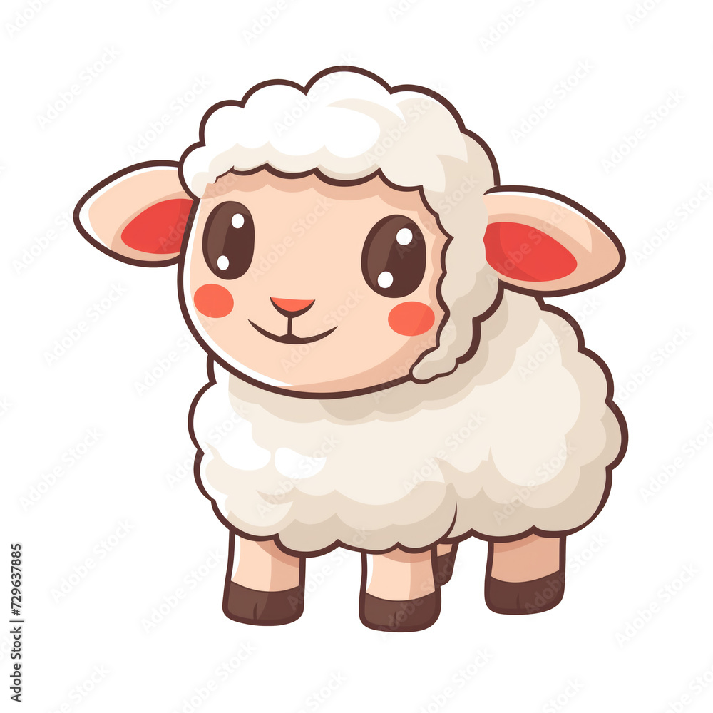 sheep cartoon character isolated sheep cartoon character isolated