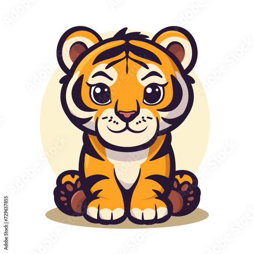 tiger cartoon isolated on white