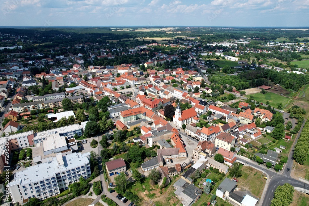 Elsterwerda, Stadtansicht vom Zentrum 2023
