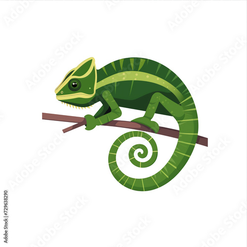 chameleon cartoon illustration isolated © Igor