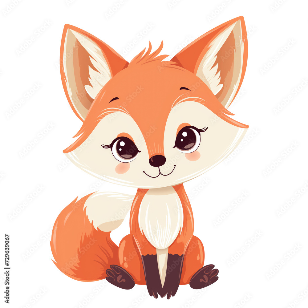 illustration of a fox character isolated