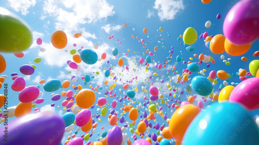 a bunch of balloons floating in the air with a blue sky in the back ground and clouds in the back ground and a lot of balloons floating in the air. a bunch of balloons floating in the air with a blue sky in the back ground and clouds in the back ground and a lot of balloons floating in the air.