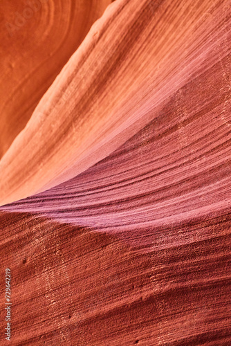 Slot Canyon Warm Tones and Striations, Intimate Perspective