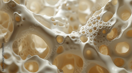 Calcium Chronicles: Exploring Bone Mass and Structure. Generative AI photo