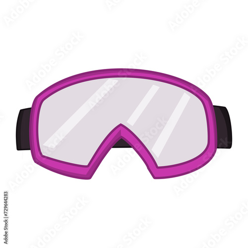 Snowboarding mask vector isolated on white background