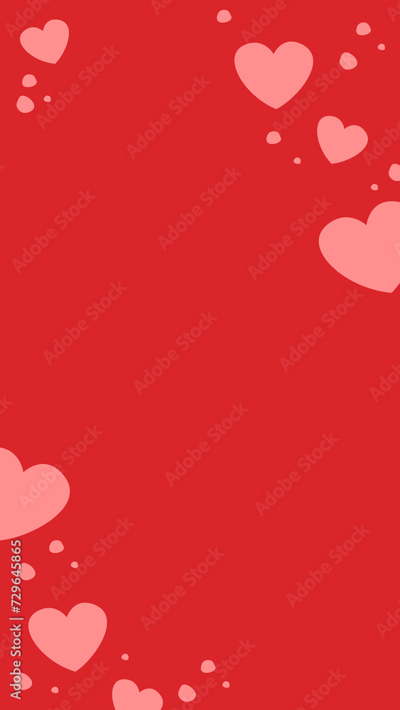 Valentine's Day Hearts Illustration 