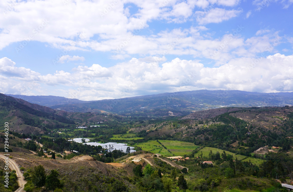 The mountainous landscape of Ráquira, Boyacá.
