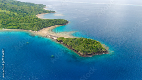 Islands of Fiji from drone above © Michael