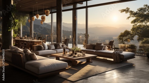 Utilize a glass-walled balcony or patio for seamless indoor-outdoor connection and natural light © Aeman