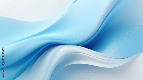 Blue and white abstract background with a wave. Generative AI.