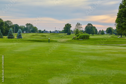 Golden Hour Serenity at Pine Valley Golf Course, Lush Fairways View
