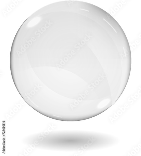 Crystal Clear Sphere - A Perfectly Round, Transparent Glass Ball Reflecting Light and Purity, Ideal for Various Design Concepts and Visual Projects