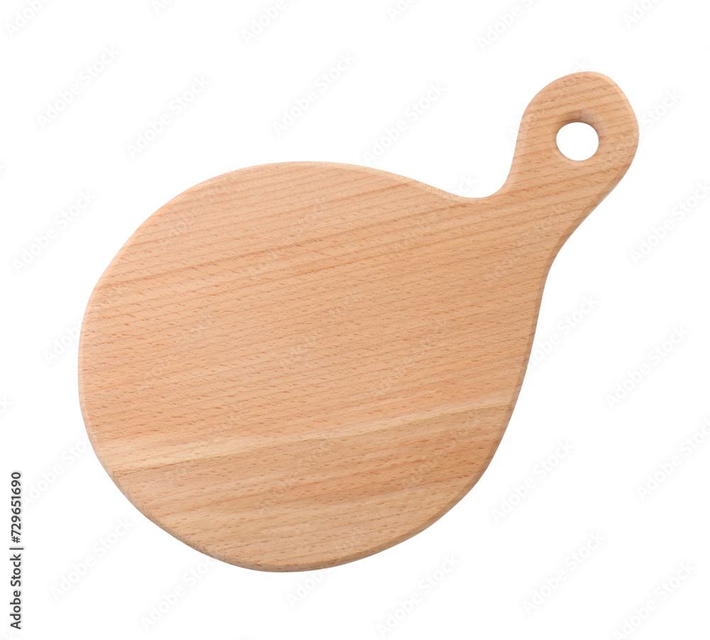 New wooden cutting board isolated on white, top view New wooden cutting board isolated on white, top view