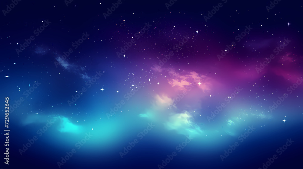 Obraz premium Mysterious star themed gradient background with countless twinkling stars