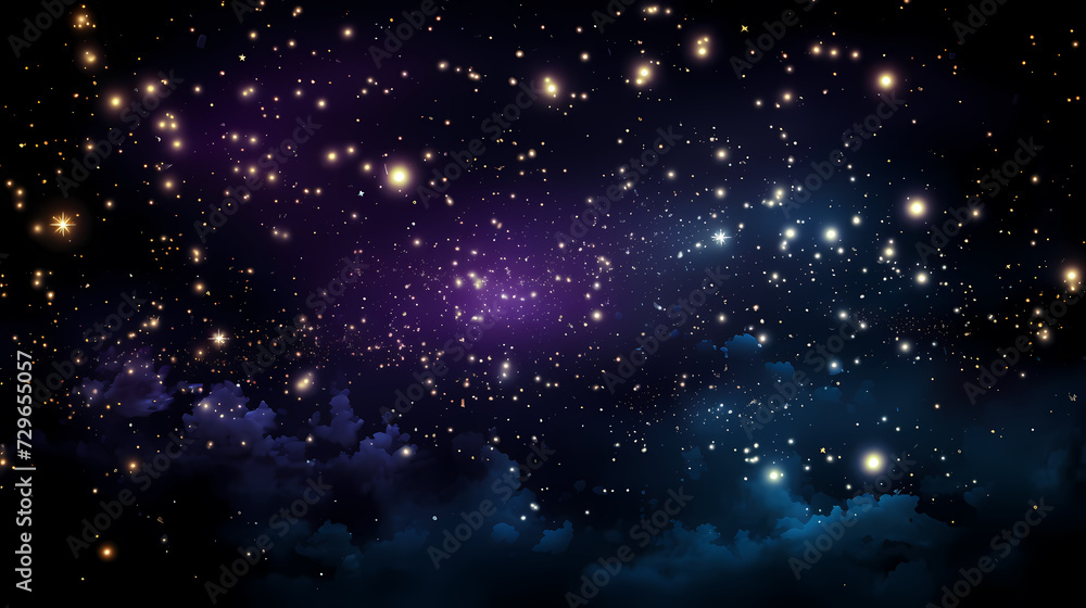 Fototapeta premium Countless stars twinkle in the night sky