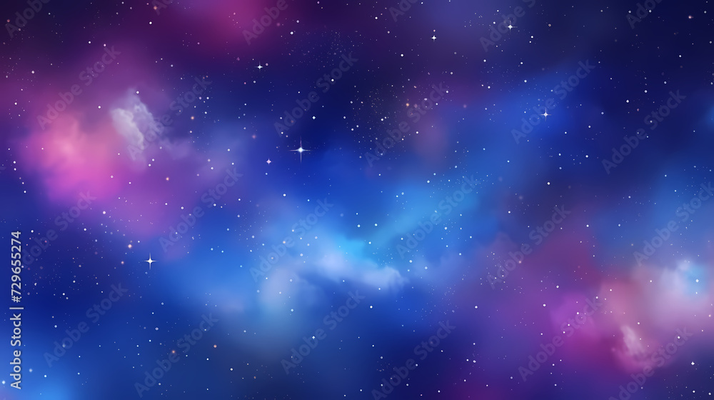 Fototapeta premium Mysterious star themed gradient background with countless twinkling stars