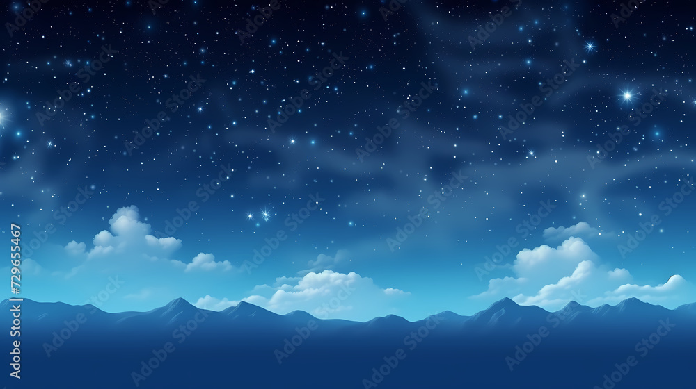 Obraz premium Countless stars twinkle in the night sky