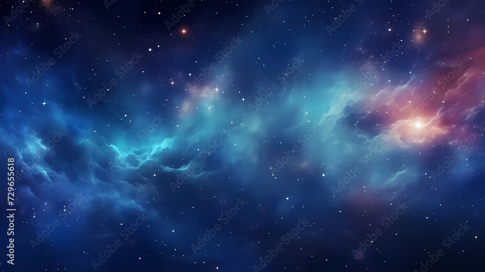 Fototapeta premium Mysterious star themed gradient background with countless twinkling stars