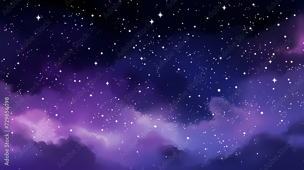 Fototapeta premium Countless stars twinkle in the night sky