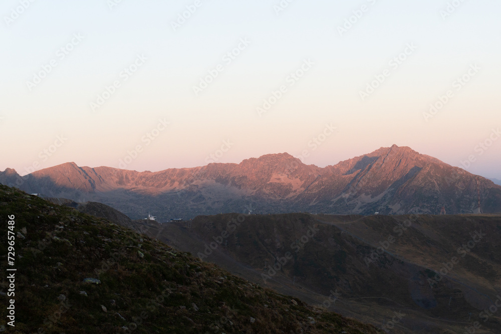 Naklejka premium sunrise in the mountains
