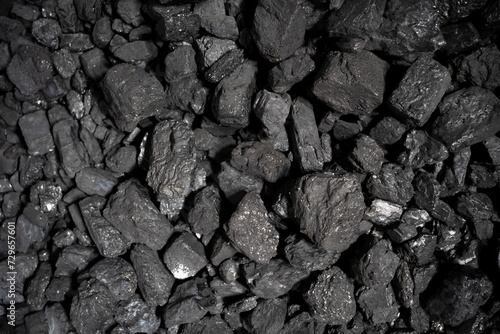 black coal mineral stones, close-up wallpaper abstract