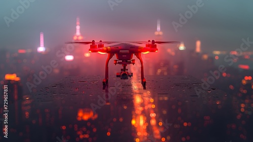 Nighttime Rooftop Delivery via Silent Electric Quadcopter