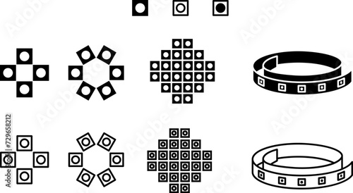 Light strip icon. LED icon , Vector illustration