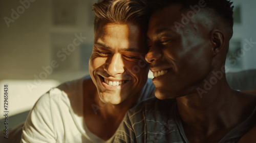 Portrait of gay couple