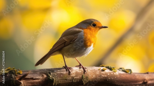 Red Robin bird close up in the spring garden © buraratn