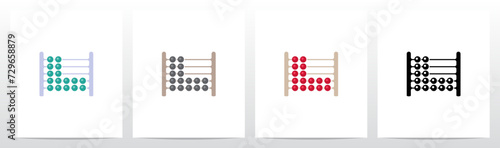 Beads Abacus Letter Logo Design L