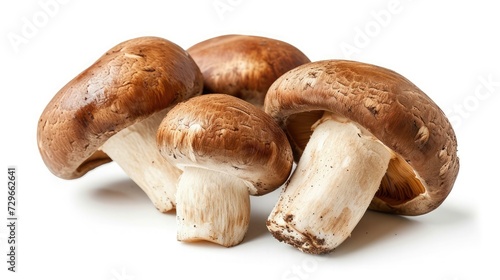 Porcini mushrooms on white background