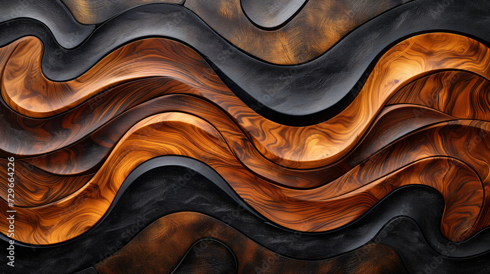Abstract wood and colored epoxy resin texture background. Captivating image for printing. Contemporary art. Intricate details. Rich colors	