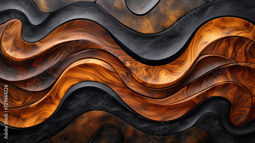 Abstract wood and colored epoxy resin texture background. Captivating image for printing. Contemporary art. Intricate details. Rich colors 