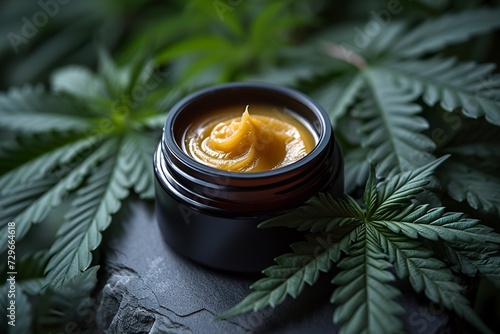 Cannabis therapeutic lotion for natural beauty treatment and moisturizing agents. Cannabis lotion with anti-inflammatory and relaxing properties.