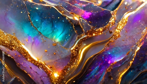 Incanto Minerali: Danza Astrale di Geodi Scintillanti