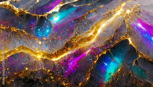 Incanto Minerali: Danza Astrale di Geodi Scintillanti photo