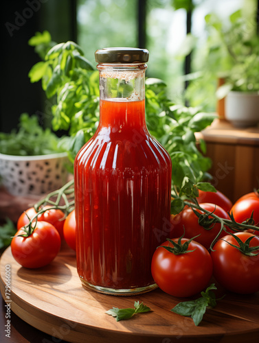 tomato sauce in glass jar