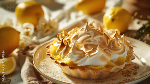 slice of lemon meringue pie
 photo