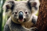 cute coala bear portrait close up wildlife animal