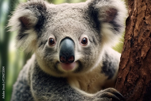 cute coala bear portrait close up wildlife animal