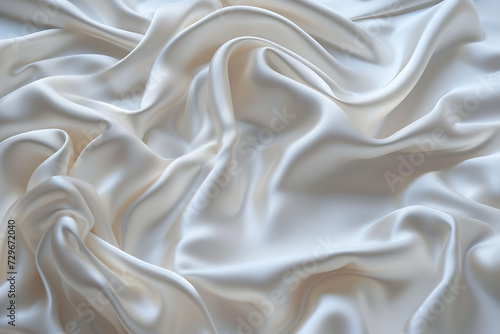 close up picture of the white silk texture in